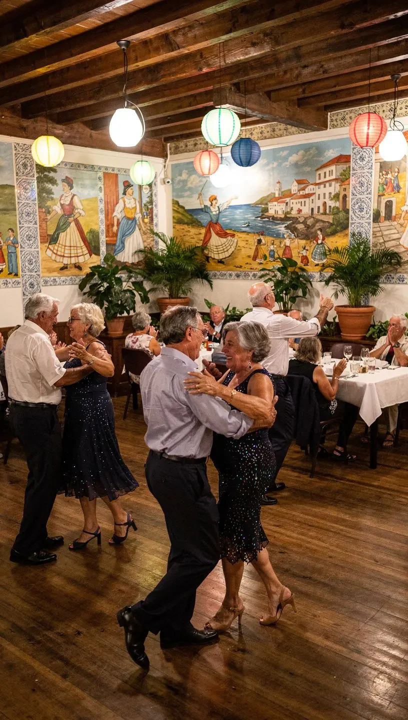 Dancers enjoying bachata at a retirement lifestyle club.